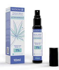תרסיס שמן סיבידי (CBD) למריחה על העור 10 מ"ל - לאחר אימון (1%) וויזדום Wizdom