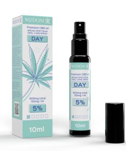 תרסיס שמן סיבידי (CBD) לפה 10 מ"ל - יום (5%) וויזדום Wizdom