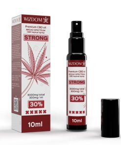 תרסיס שמן סיבידי (CBD) למריחה על העור 10 מ"ל - חזק (30%) וויזדום Wizdom